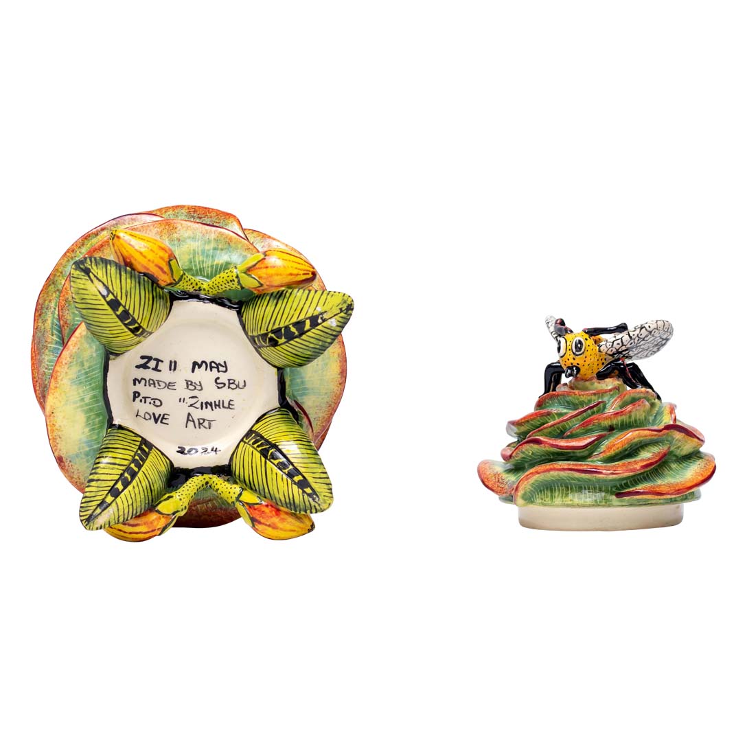 Succulent bee jewelry box