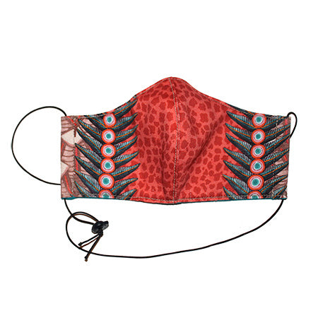 Feather Coral Face Mask
