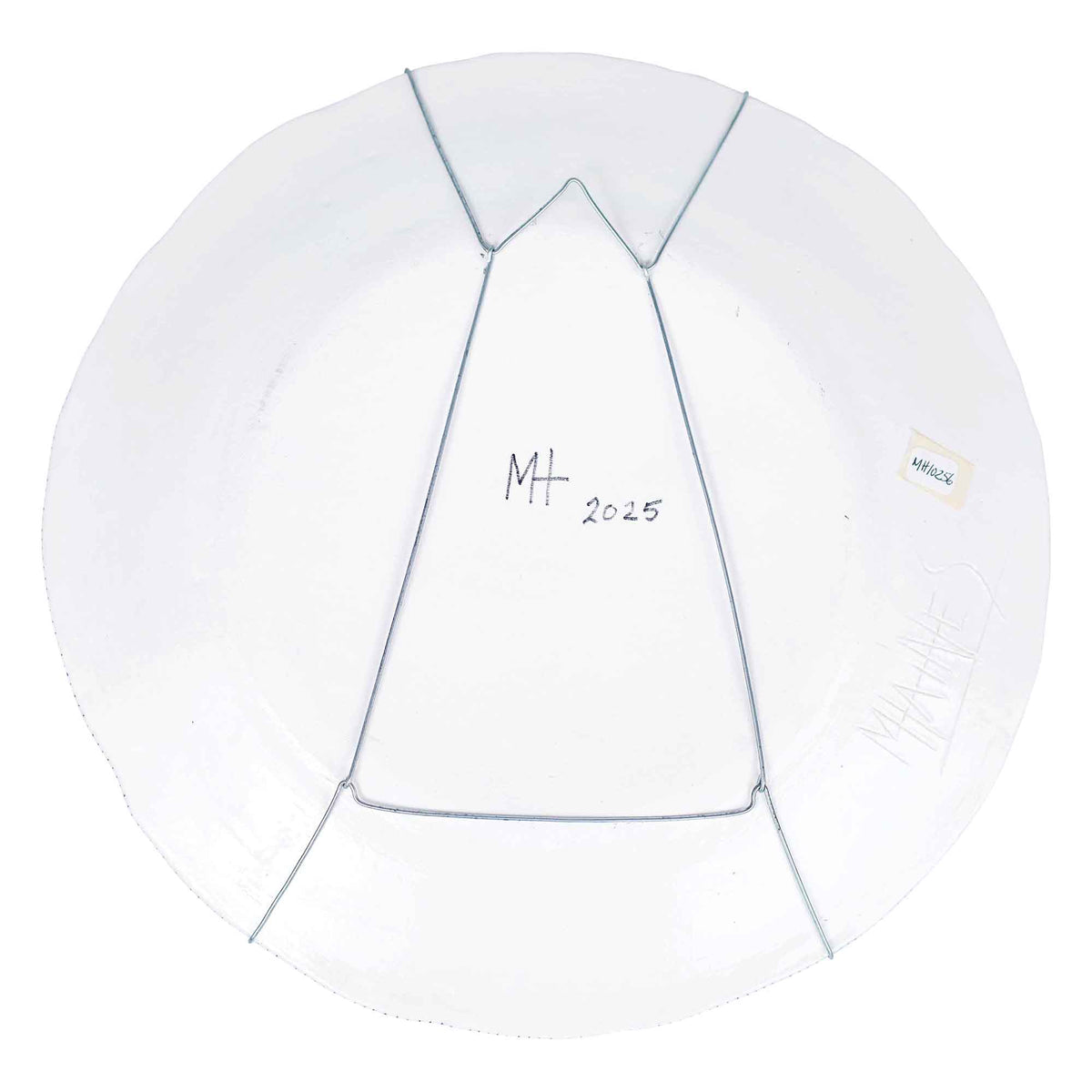 Blue & white cat plate