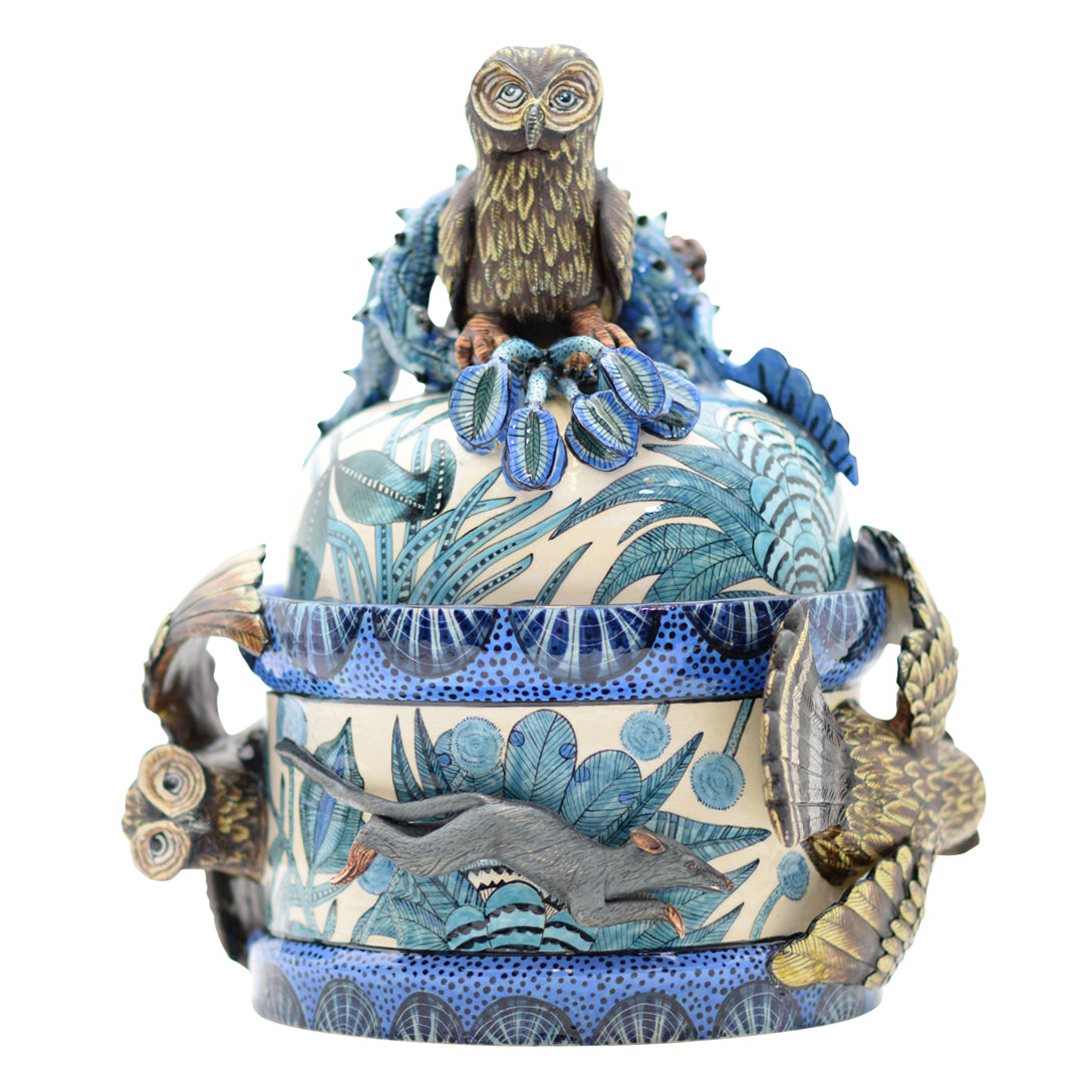 Owl bushbaby tureen