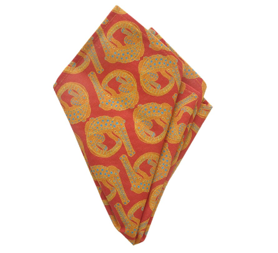 Pair of crocodile sunset napkins