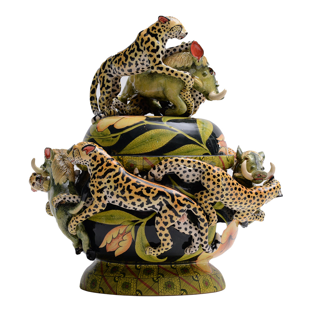 King cheetah & warthog tureen