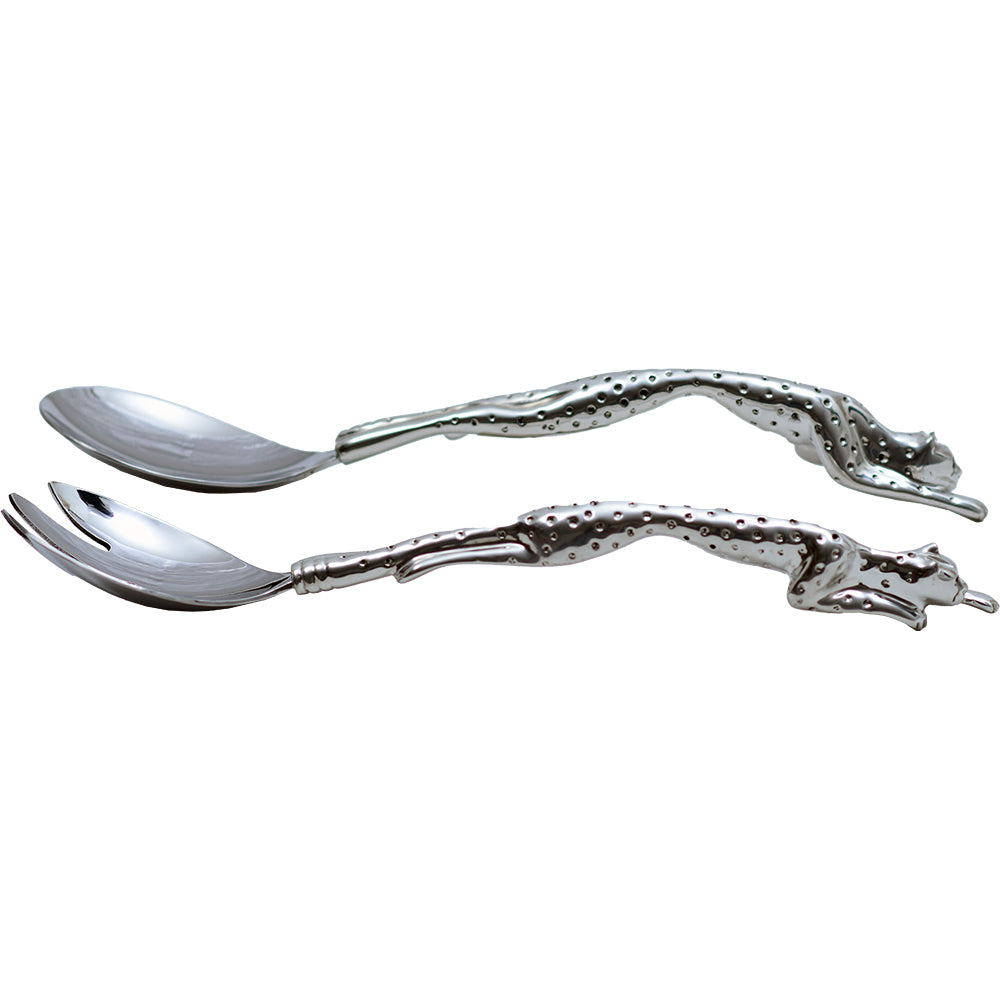 Cheetah salad server