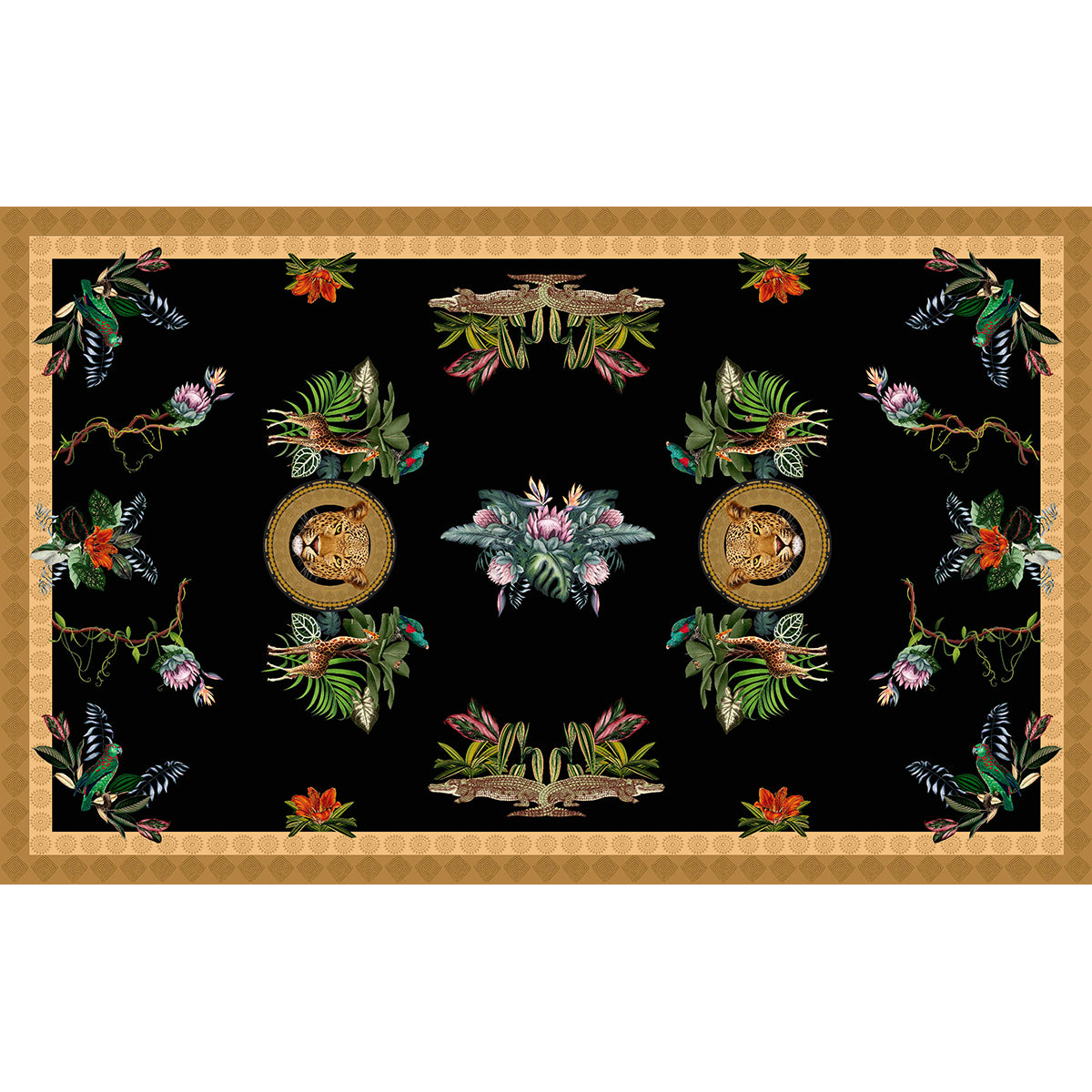 Black tablecloth