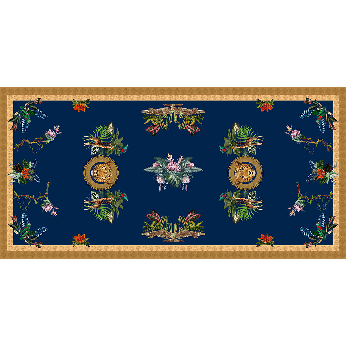 Blue tablecloth