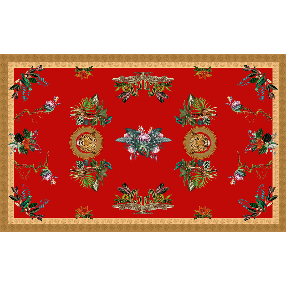 Red tablecloth