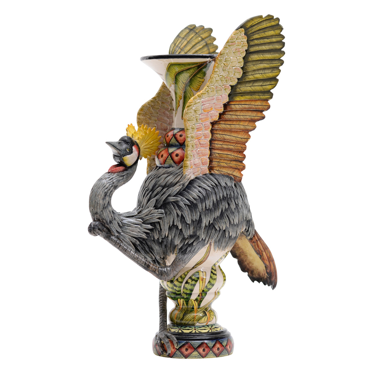 Royal crane vase