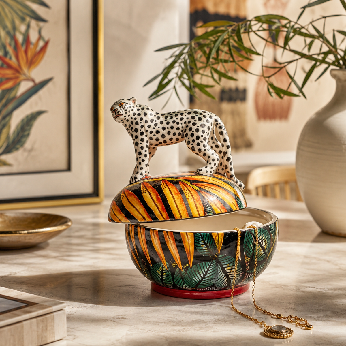 Cheetah jewelry box