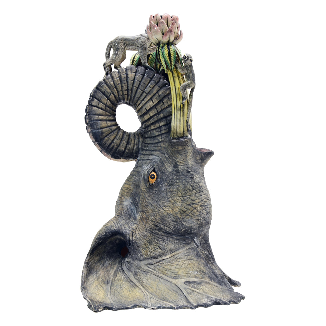 Pair of elephant head candlesticks