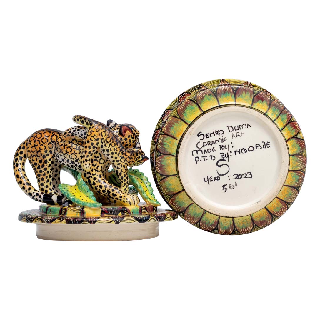 Leopard & aloe jewelry box
