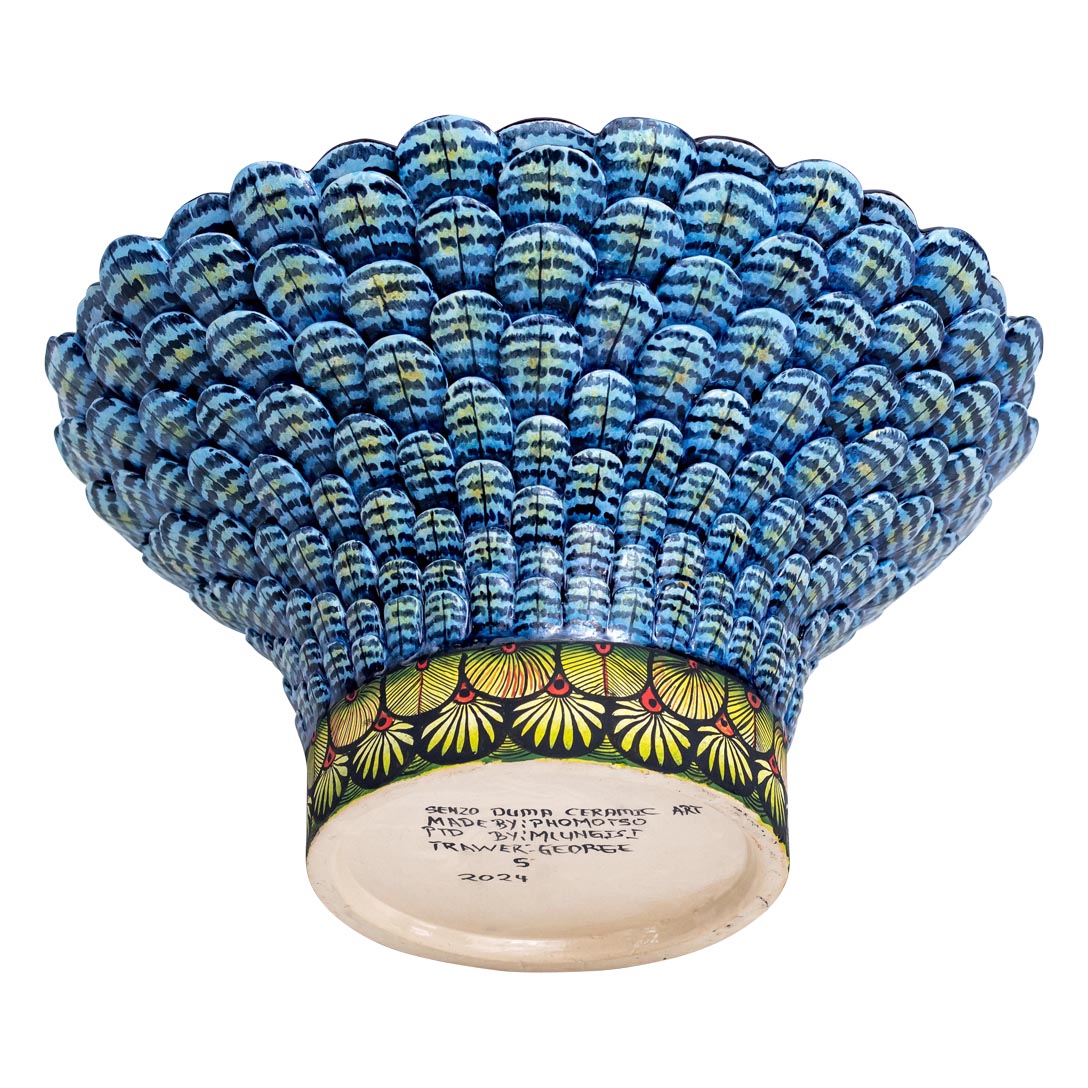 Leopard, feathers, pattern bowl