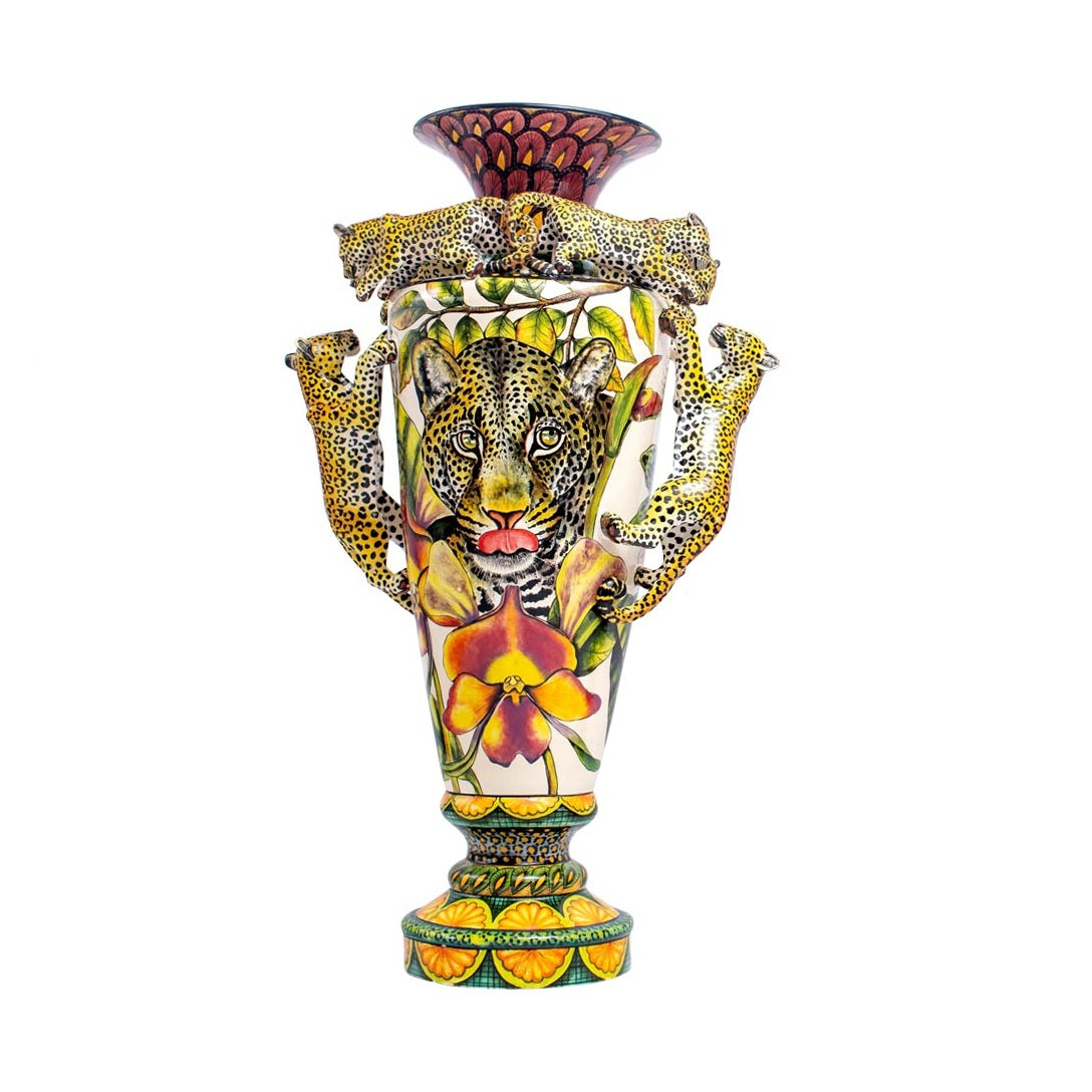 Leopard vase