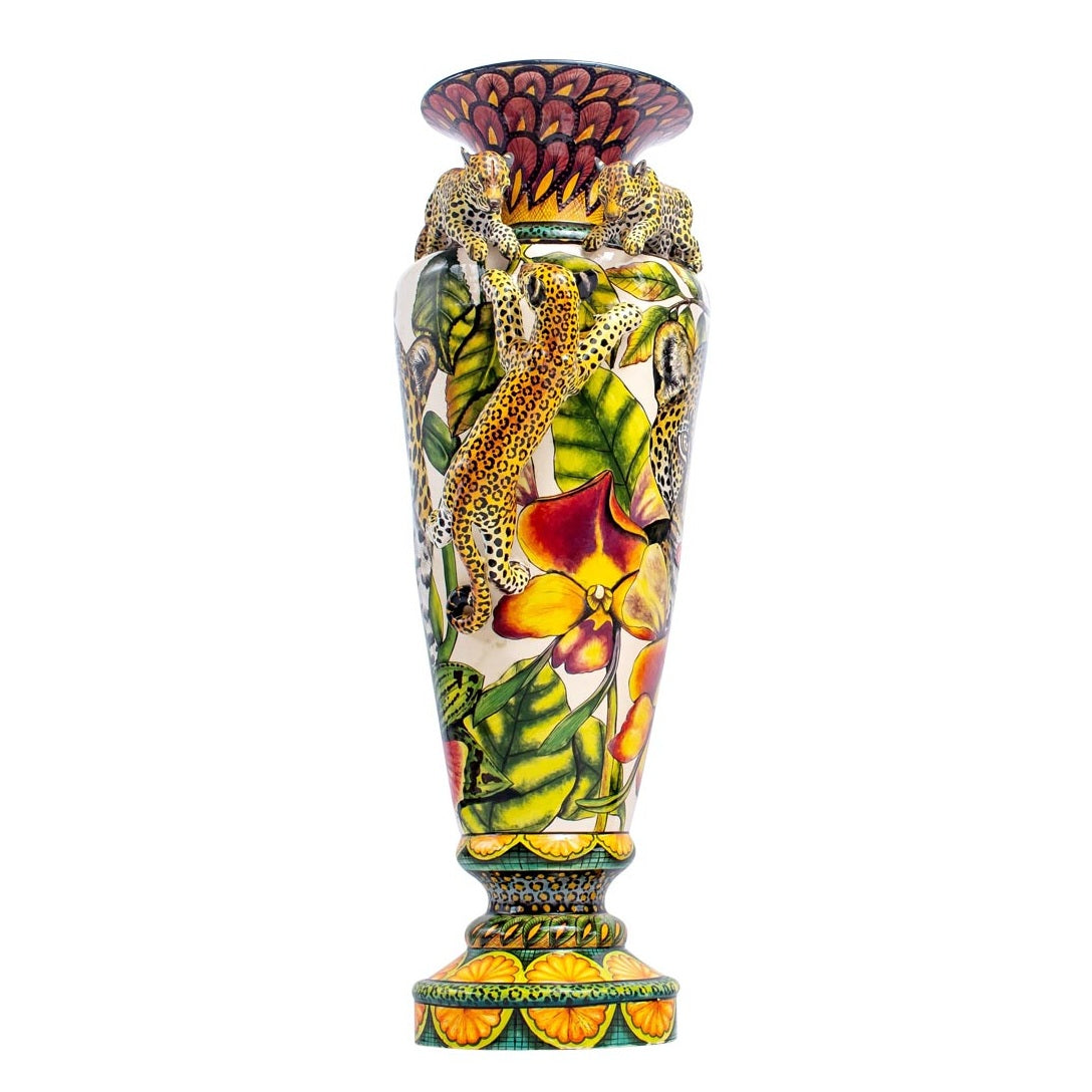 Leopard vase