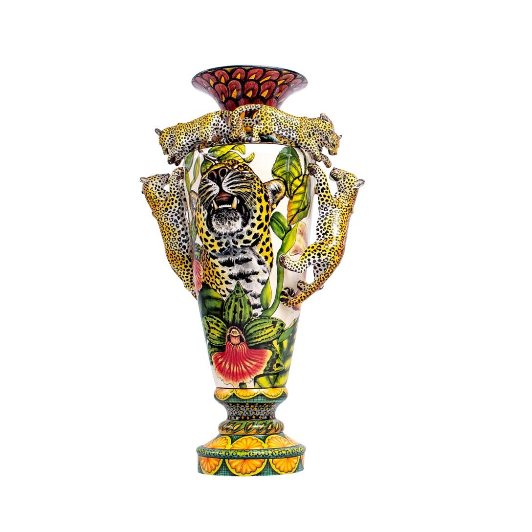 Leopard vase