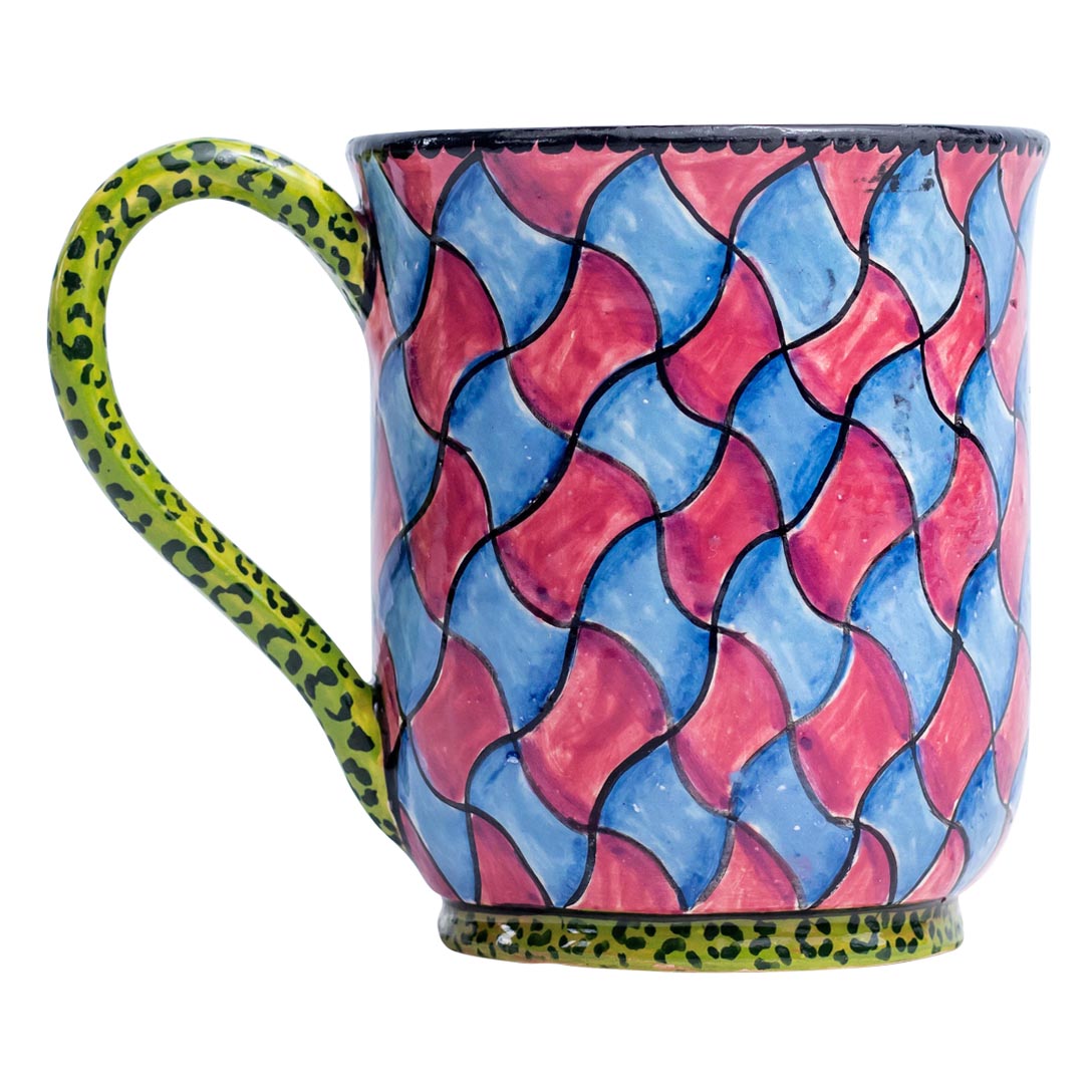 Leoapard spot, rhombus pattern mug