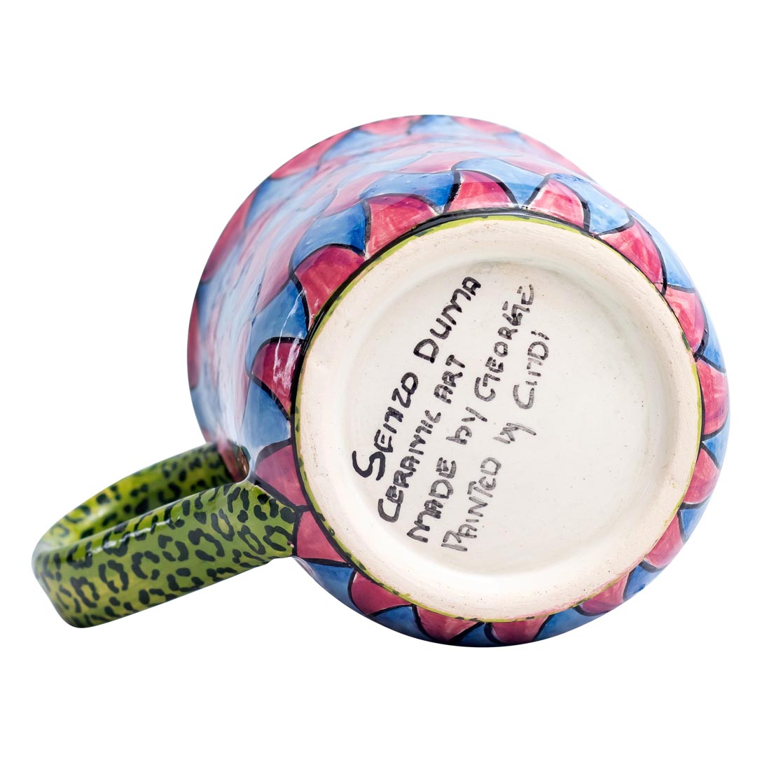 Leoapard spot, rhombus pattern mug