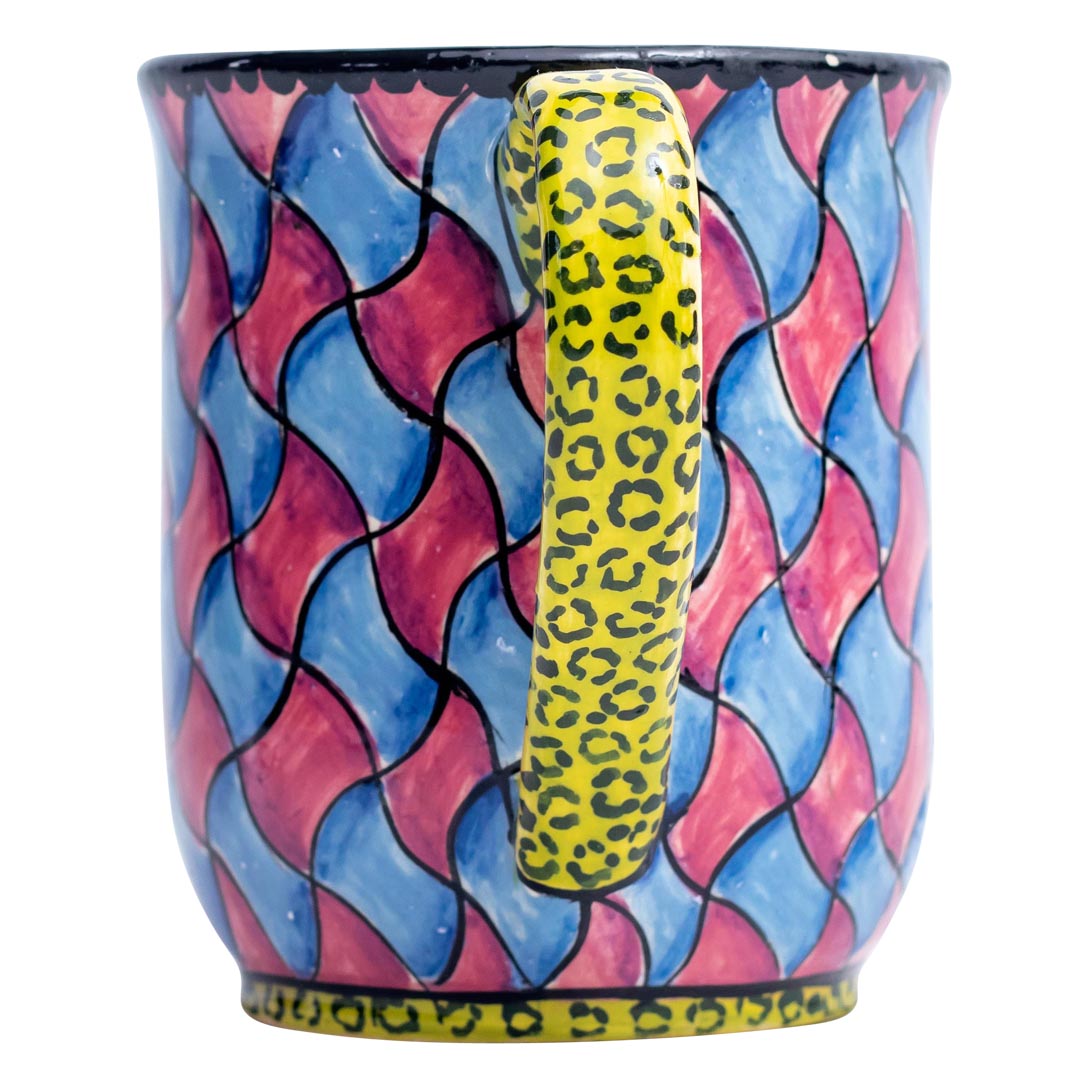 Leopard spot, rhombus pattern mug