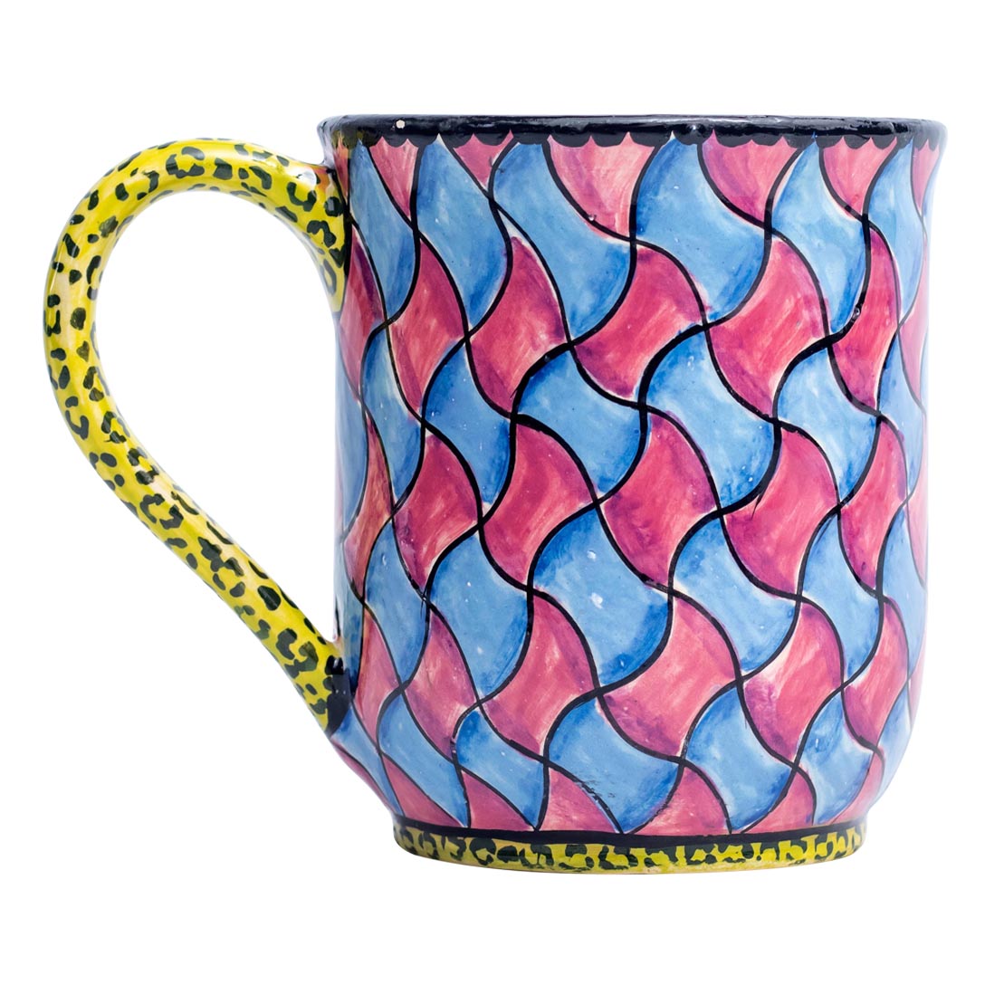 Leopard spot, rhombus pattern mug