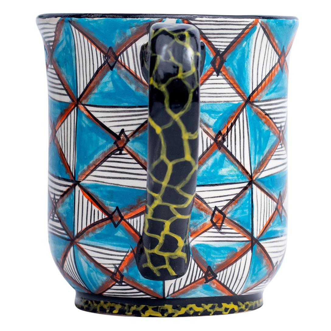 Giraffe shweshwe mug