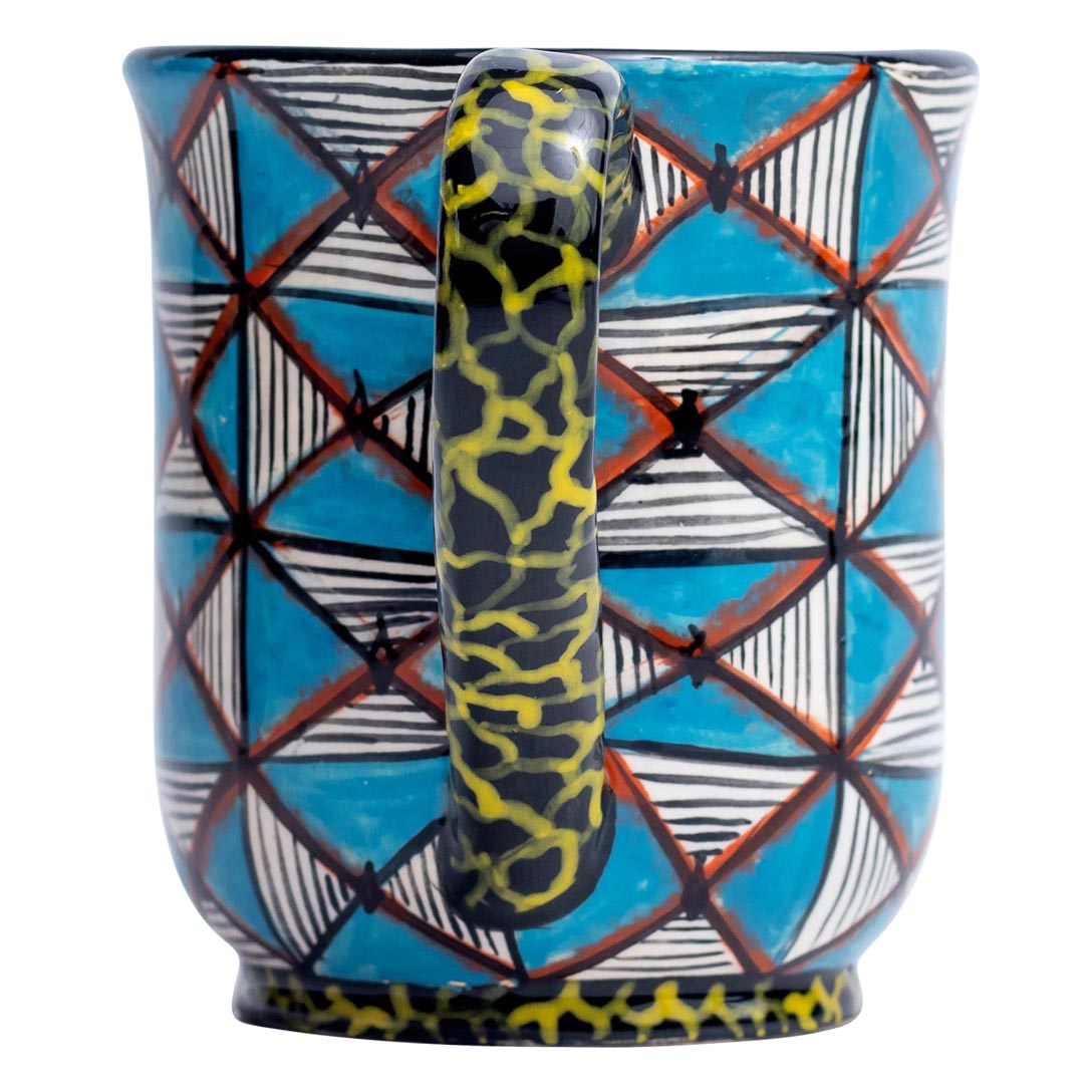 Giraffe shweshwe mug