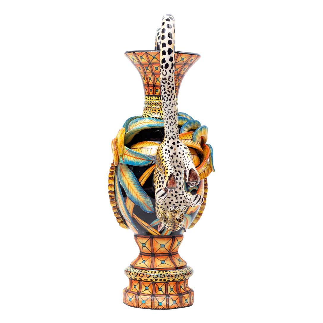 Leopard & acacia tree vase