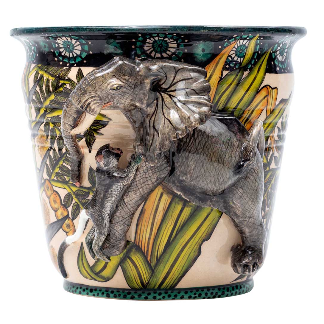 Elephant & honey locust tree planter