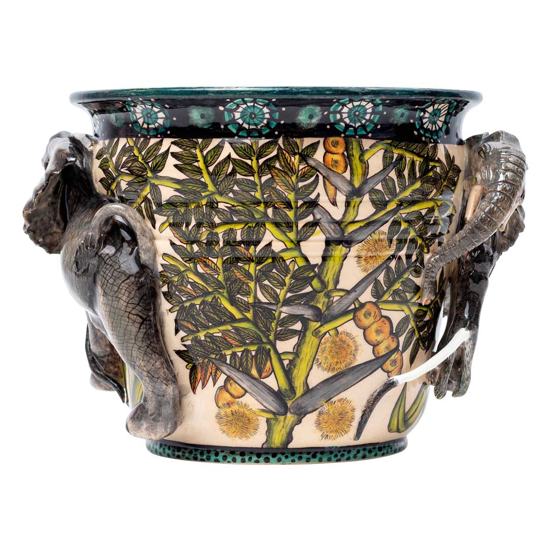 Elephant & honey locust tree planter