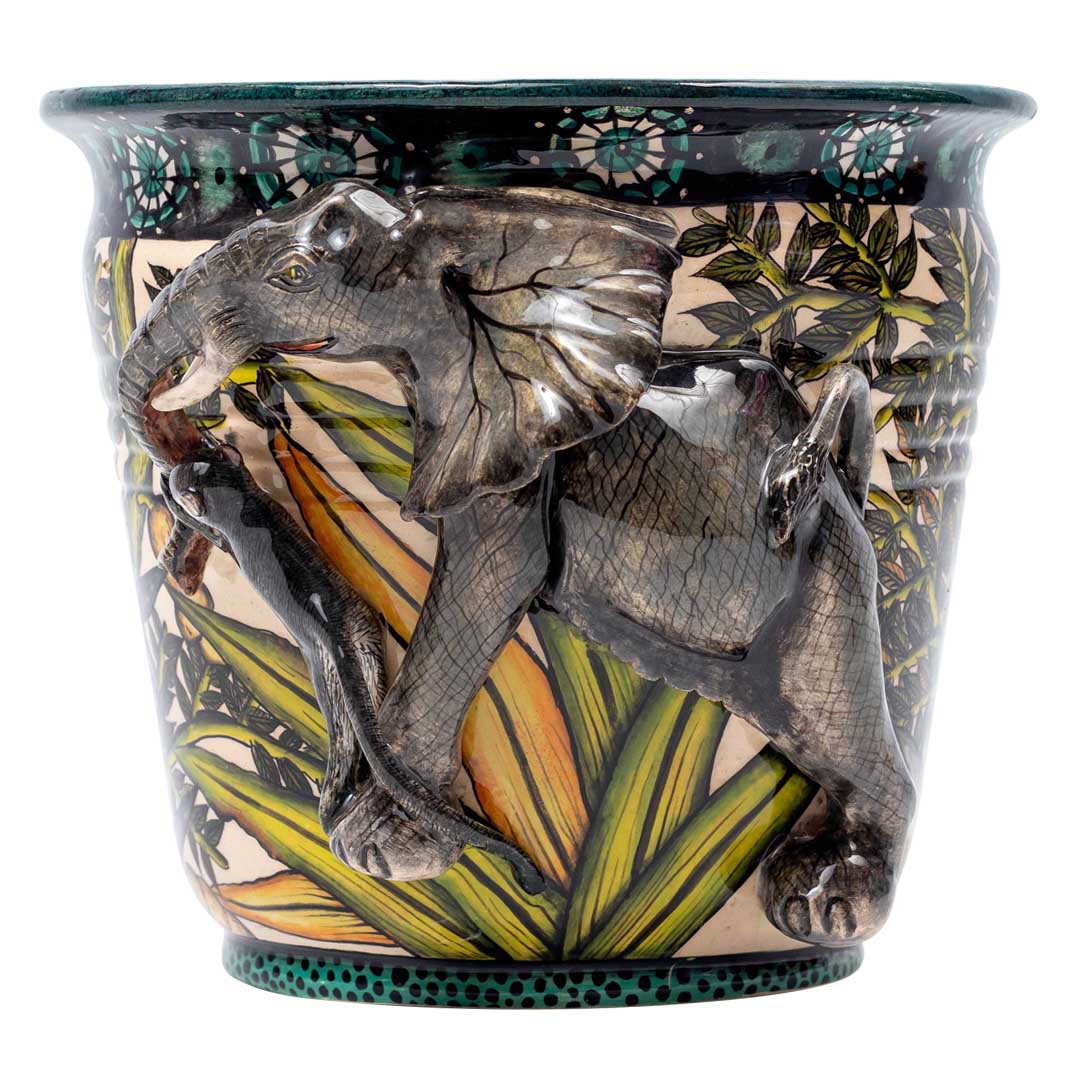 Elephant & honey locust tree planter