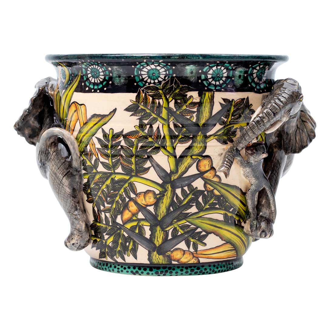 Elephant & honey locust tree planter