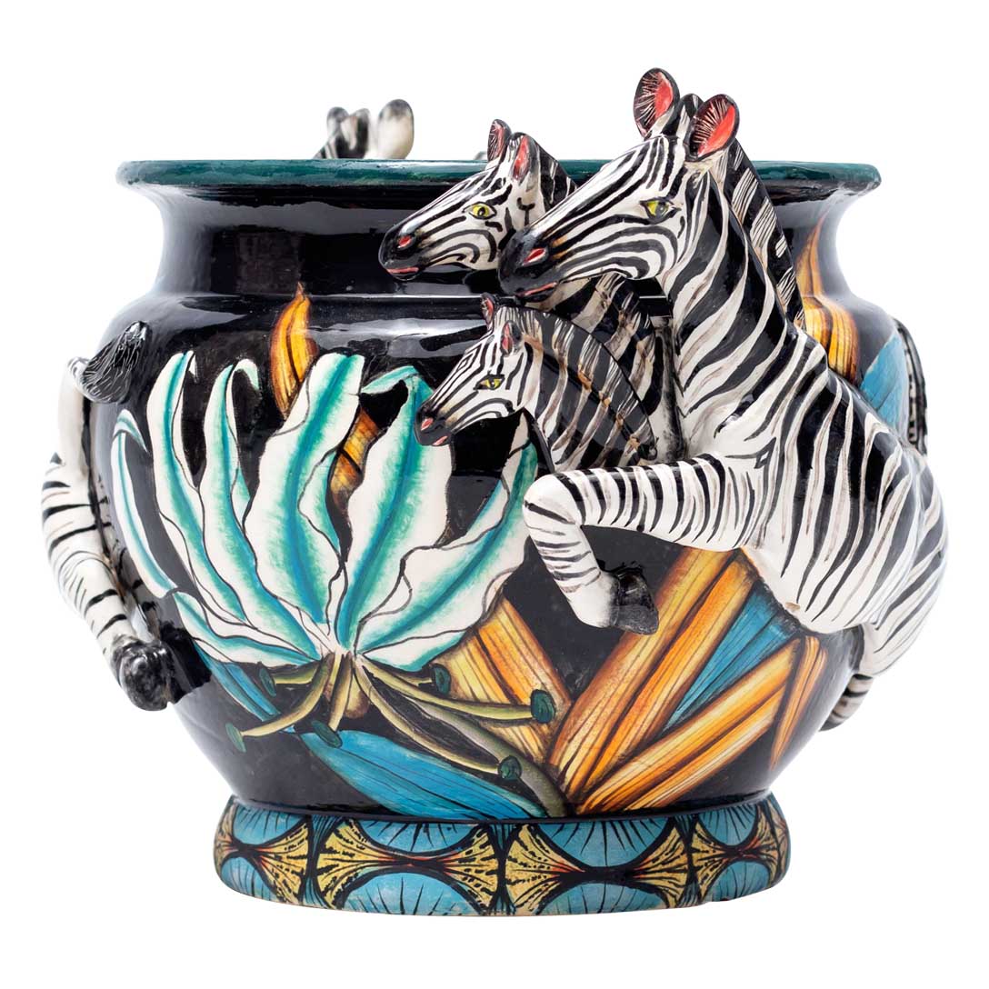 Zebra & quercus robur tree planter
