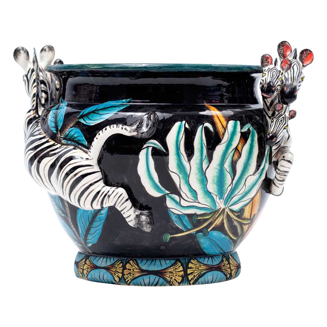 Zebra & quercus robur tree planter