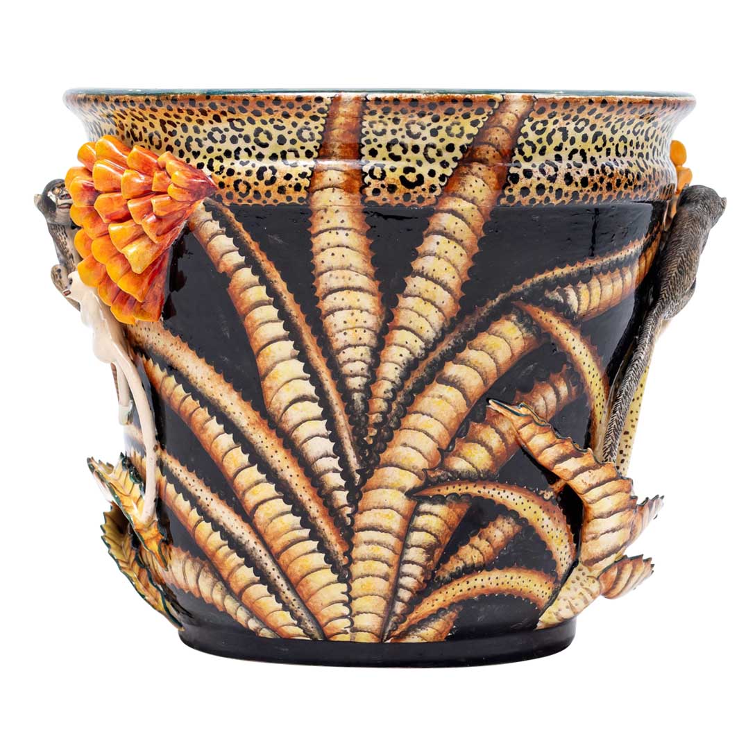 Monkeys & aloe plant planter