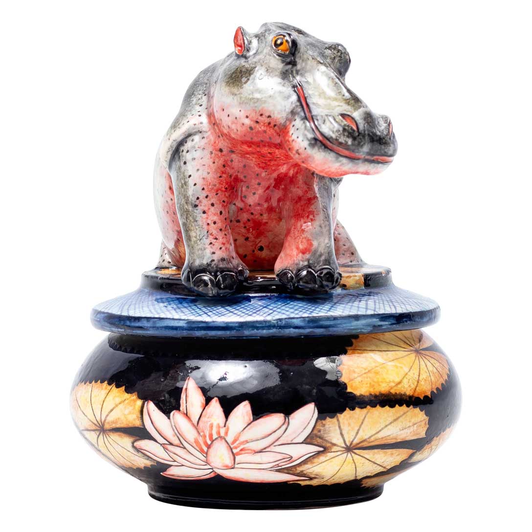 Hippo & lily pad jewelry box