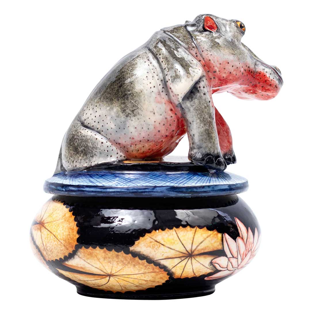 Hippo & lily pad jewelry box
