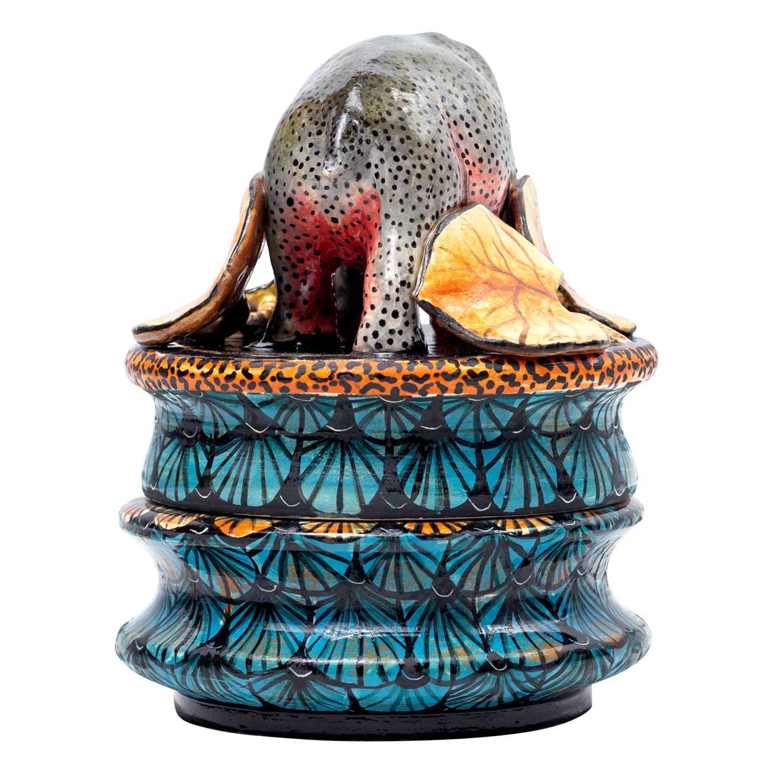 Hippo & lily pad jewelry box