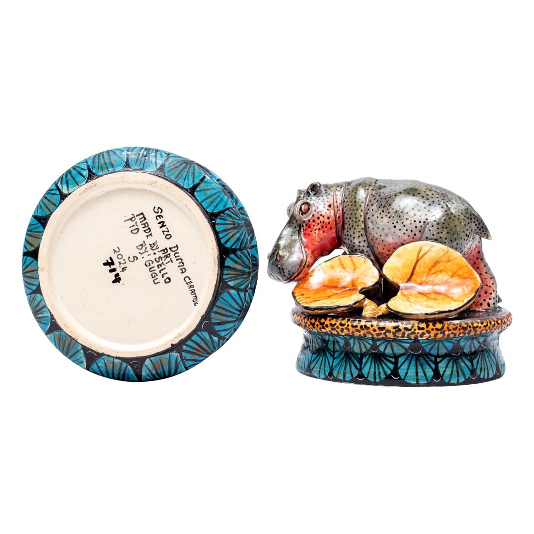 Hippo & lily pad jewelry box