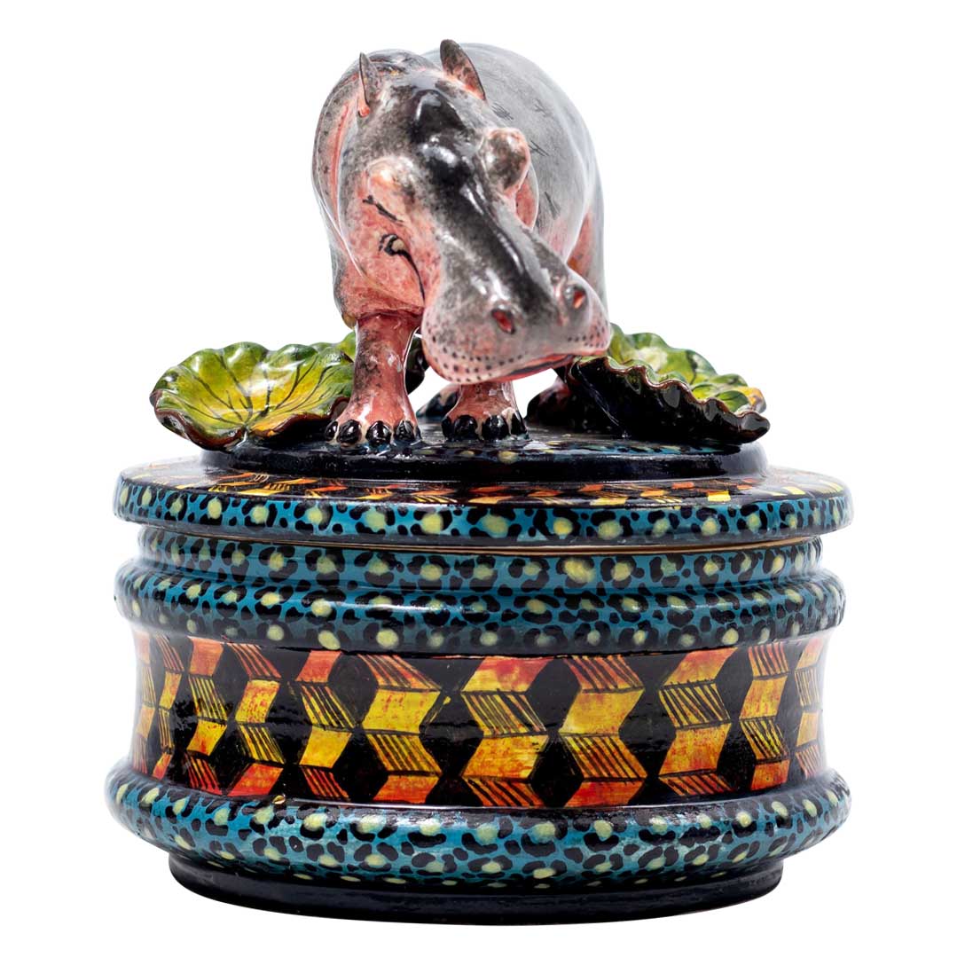 Hippo, lilly pad jewelry box