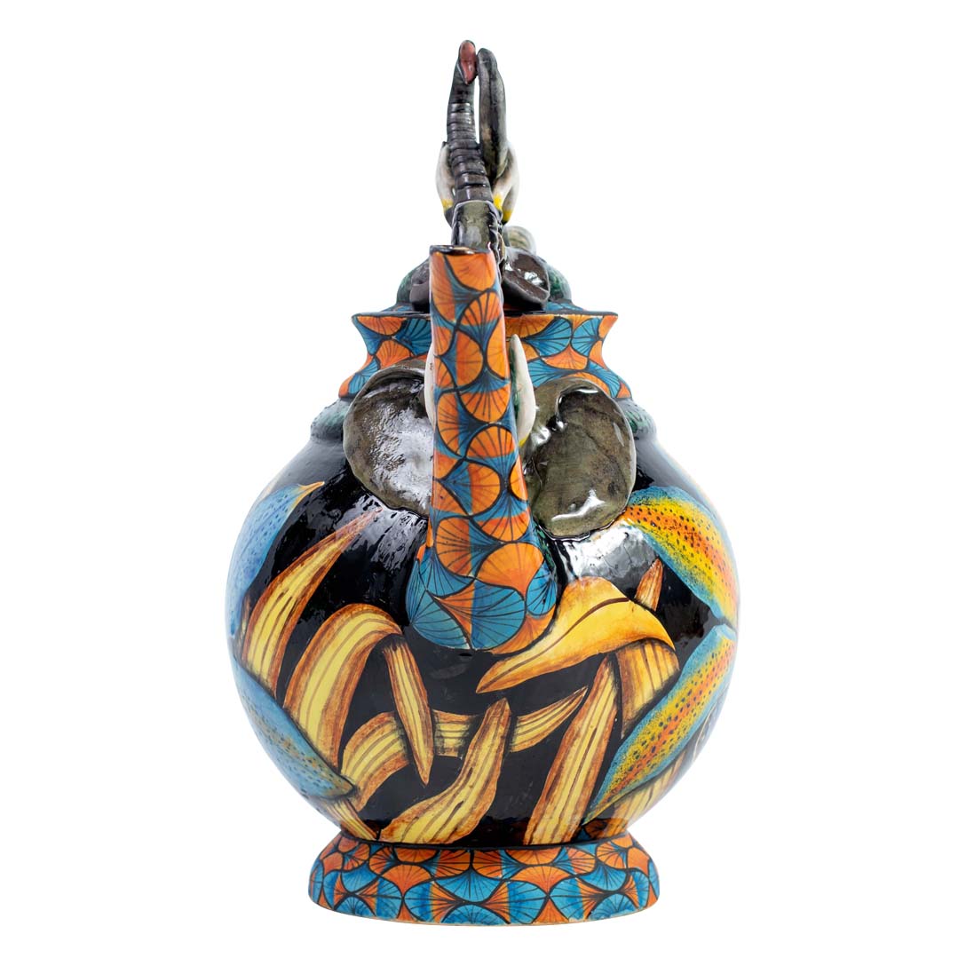 Elephant & orchid teapot