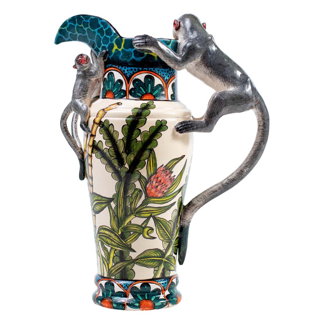 Monkey & protea flower jug