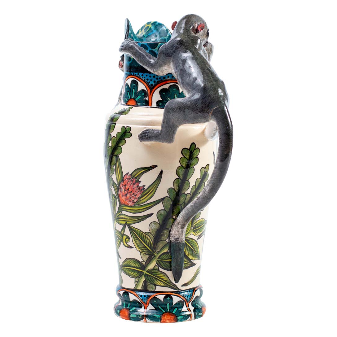Monkey & protea flower jug