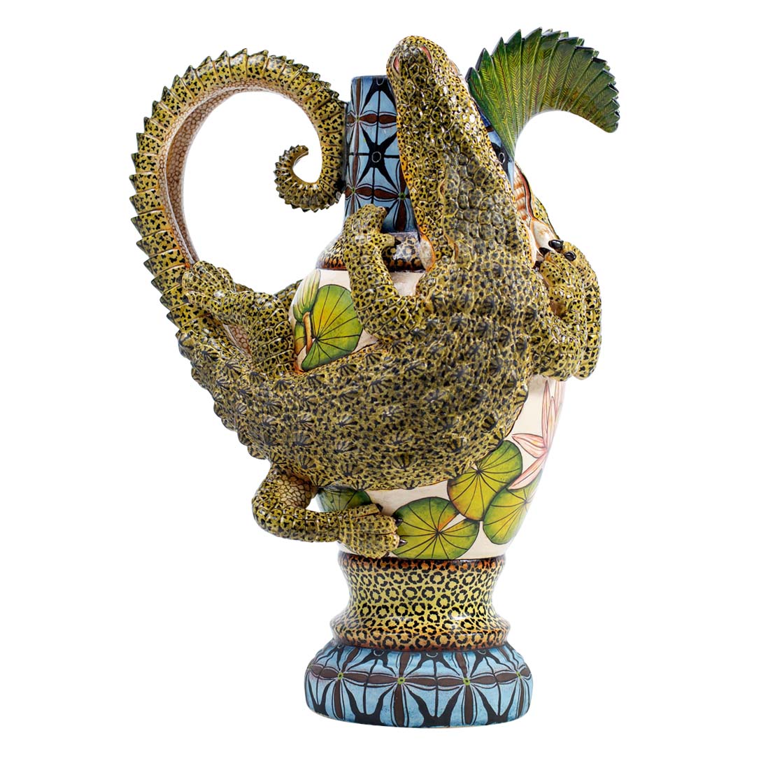 Crocodile & lilly pad jug