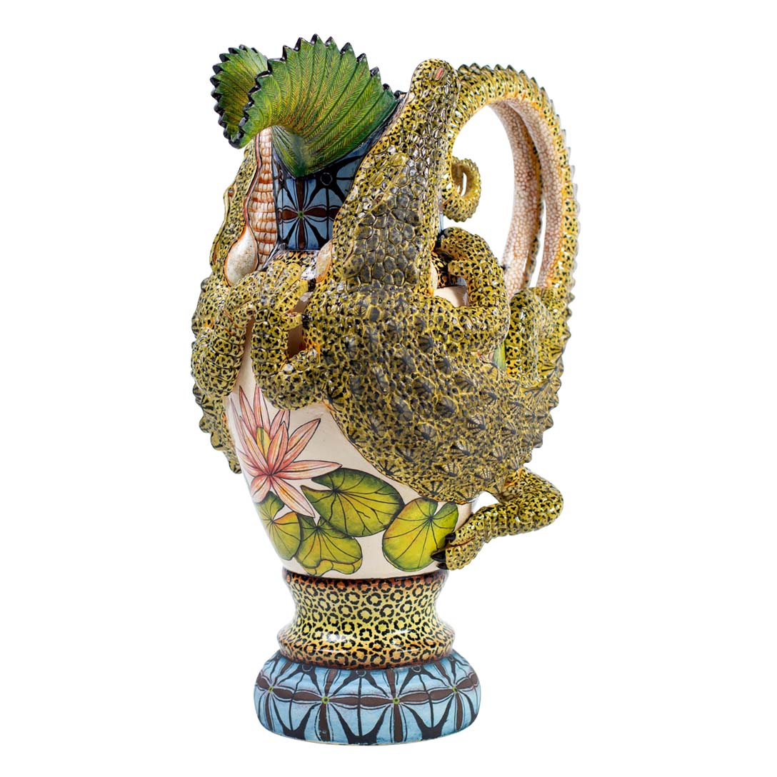 Crocodile & lilly pad jug