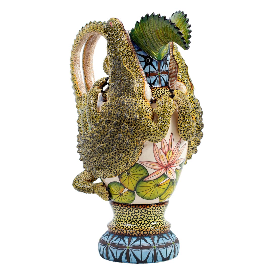 Crocodile & lilly pad jug