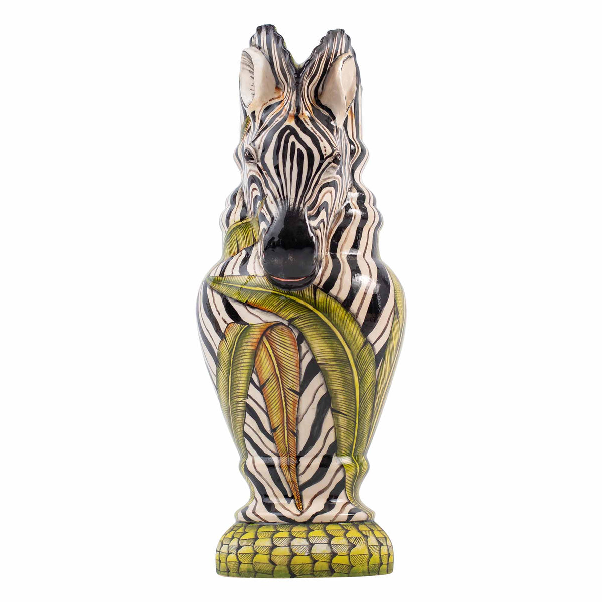 Zebra & palm leaves jug