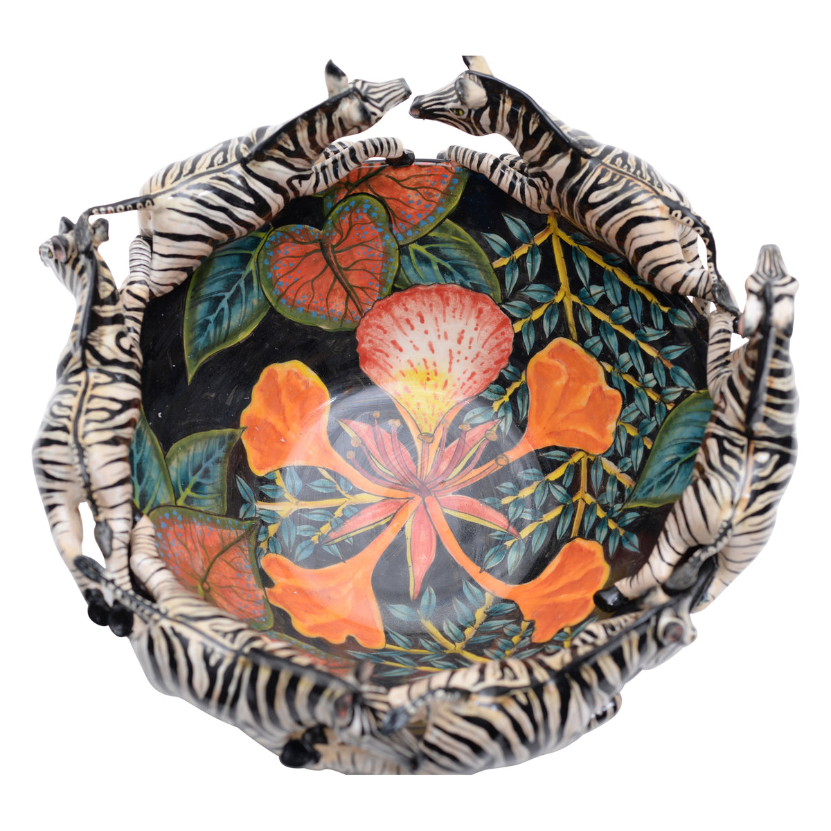 Zebra & royal poinciana bowl