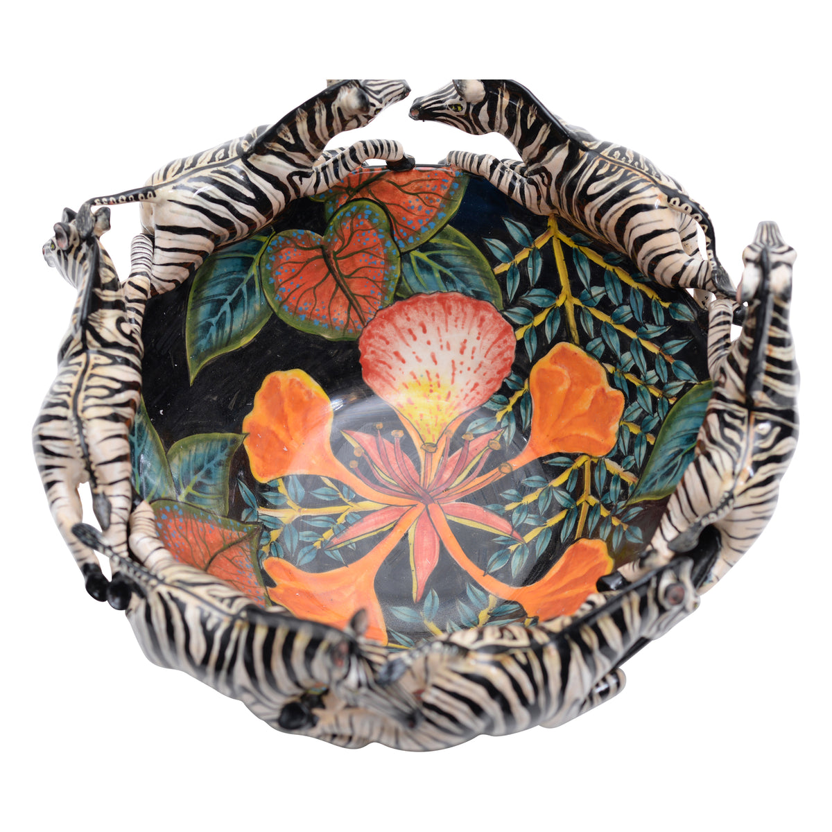 Zebra & royal poinciana bowl