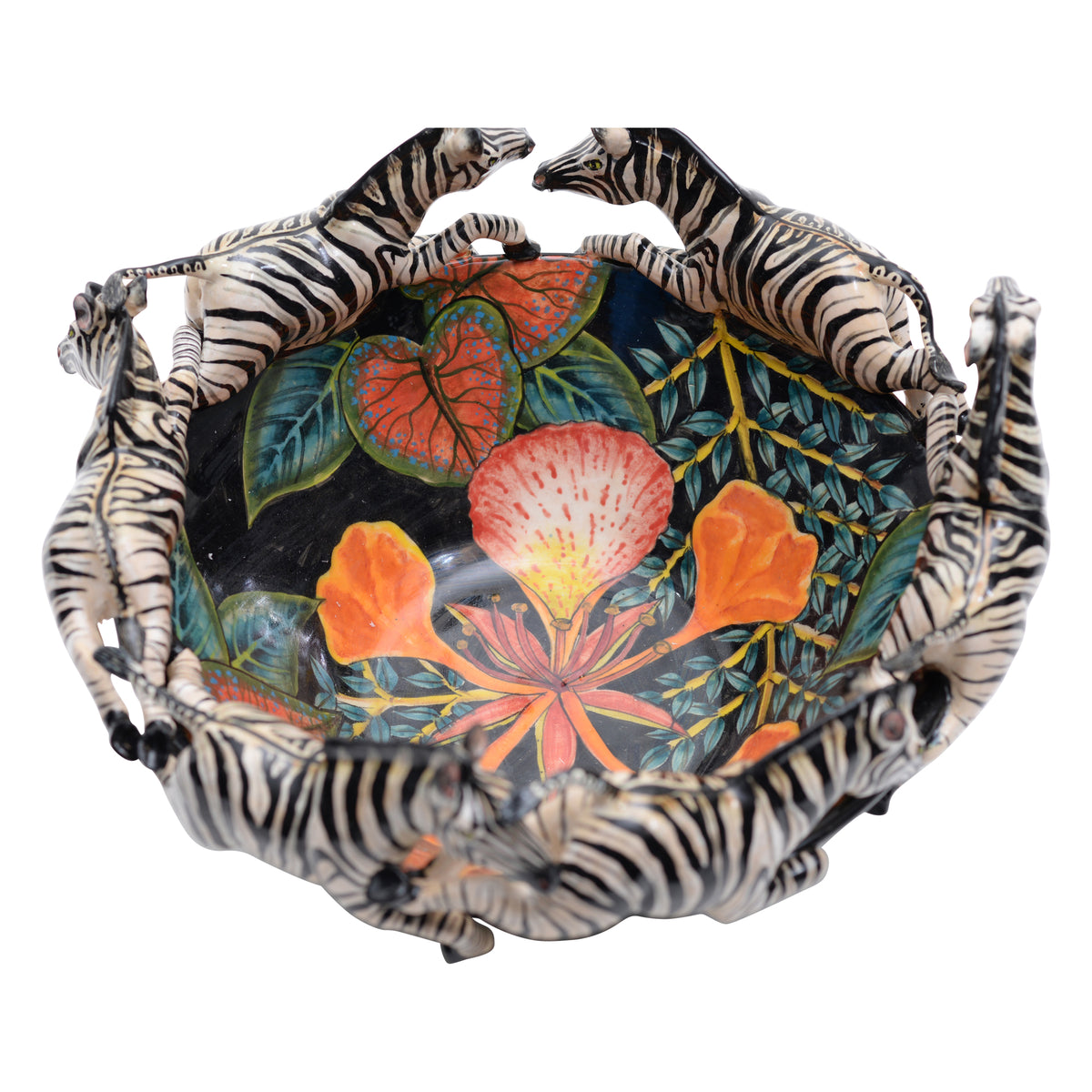 Zebra & royal poinciana bowl