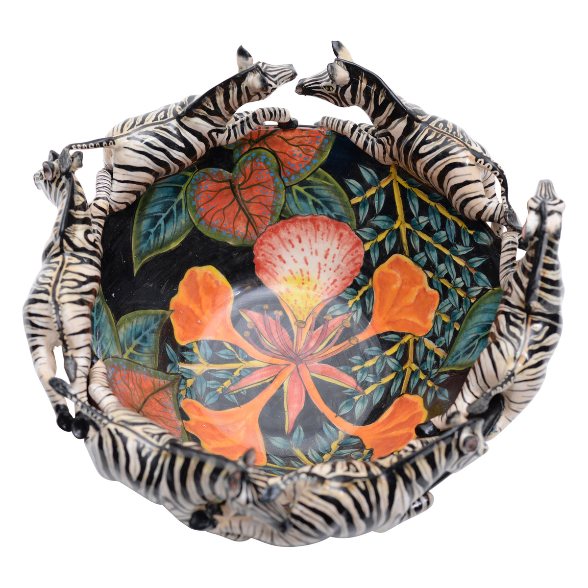 Zebra & royal poinciana bowl