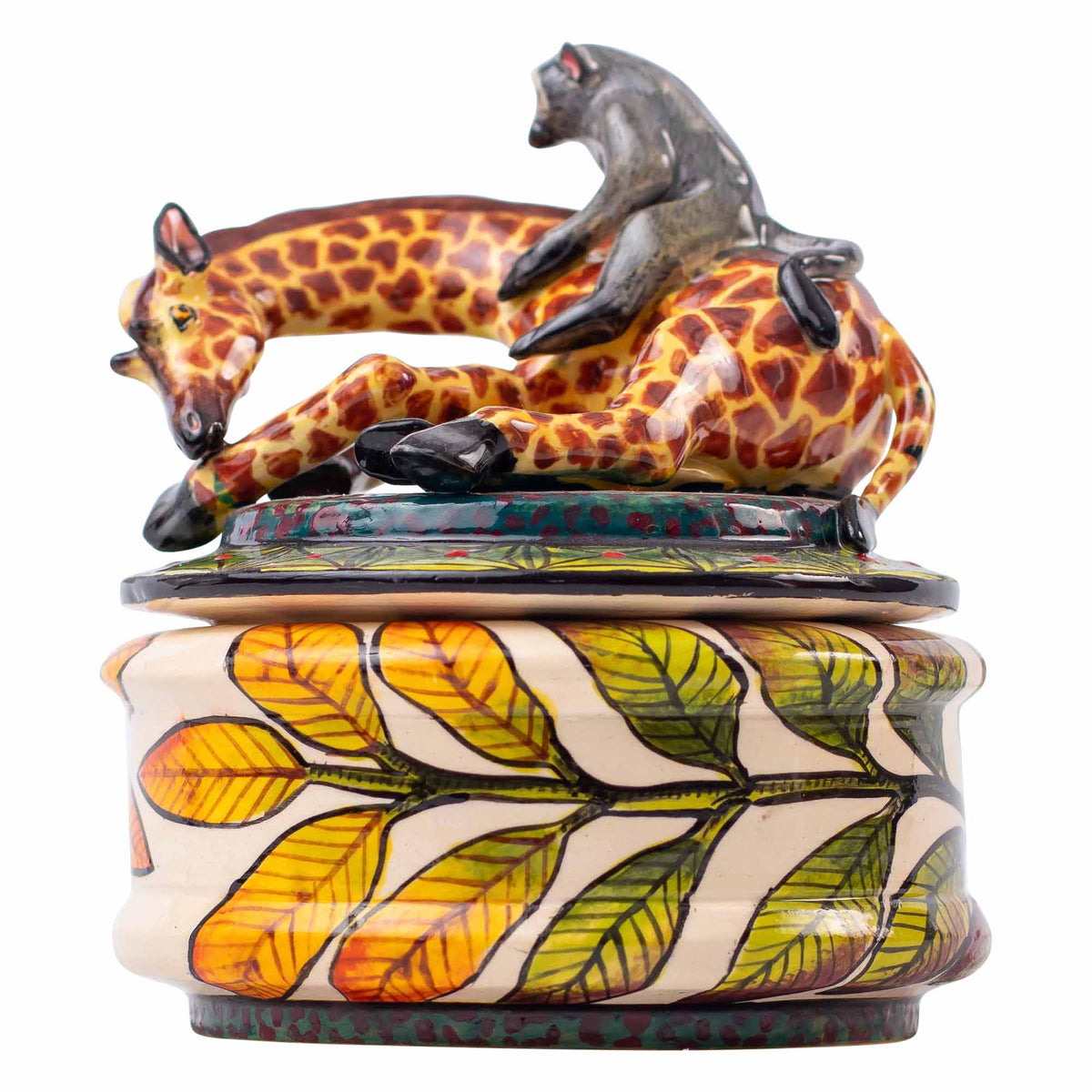 Giraffe & monkey jewelry box