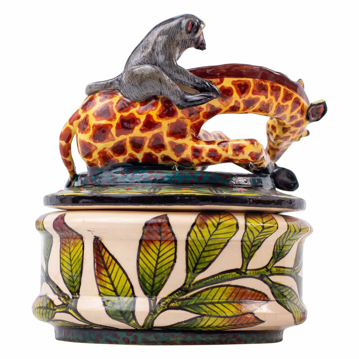 Giraffe & monkey jewelry box